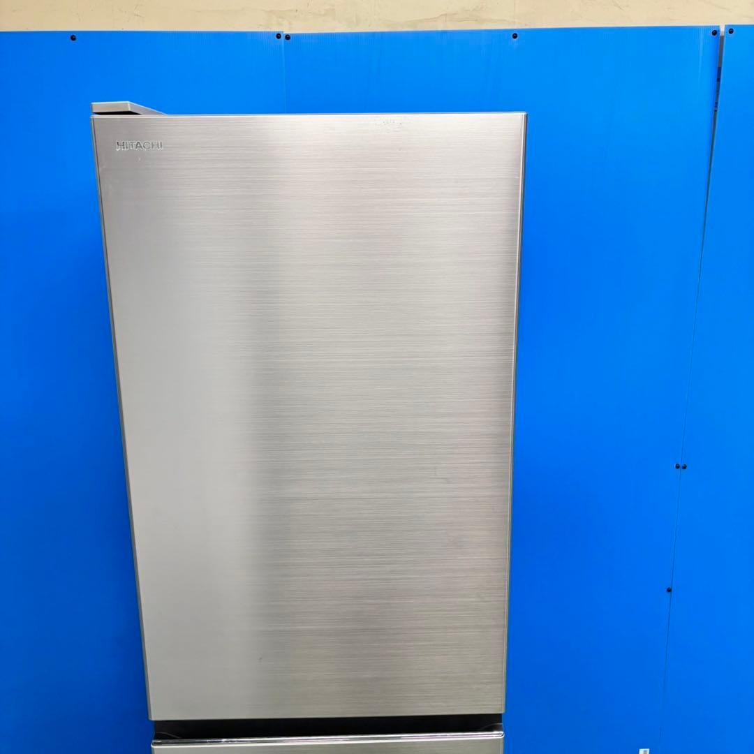 517日立 大型冷蔵庫 300L強 自動製氷 1〜4人暮らし用 左開き　シルバー