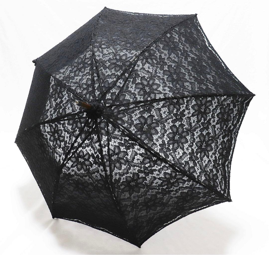 新品 豪華総レース かわず張り 高級長傘 日傘 8本骨 プレゼントにも