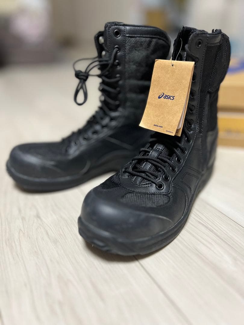 アシックス　救助ブーツ　編み上げ