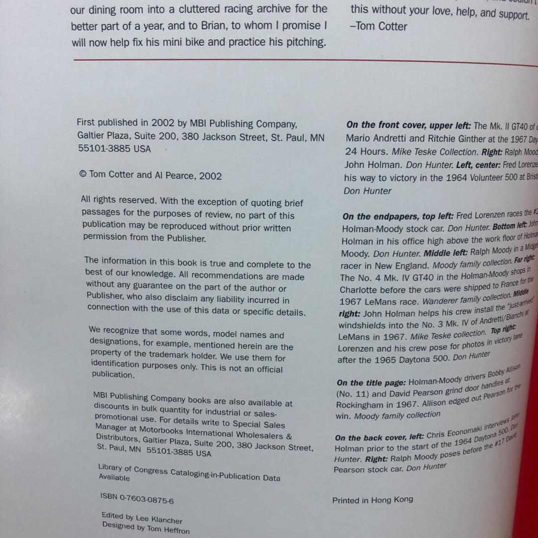 洋書 Holman Moody the legendary race team