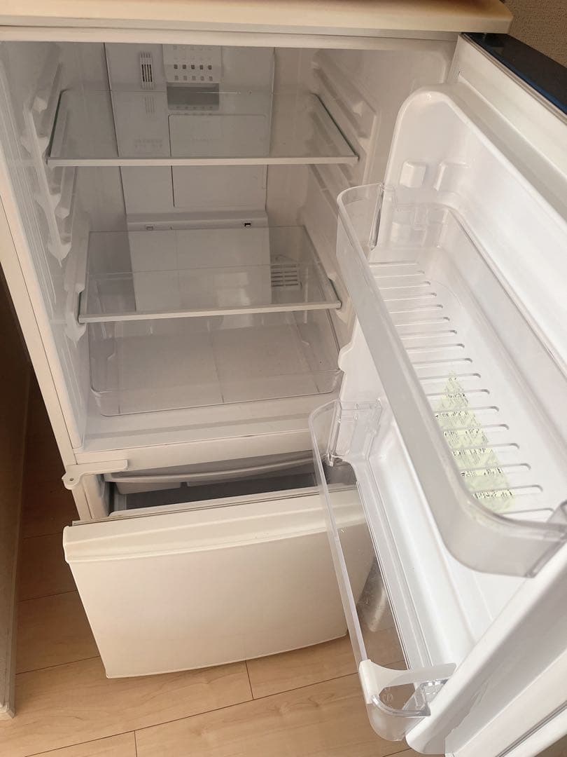 ホワイト 2ドア冷蔵庫 上冷凍・下冷蔵