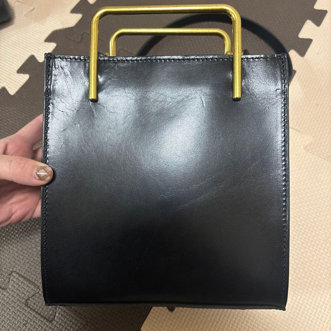 新品　EMMA AURA | BLACK GOLD HANDLE BAG
