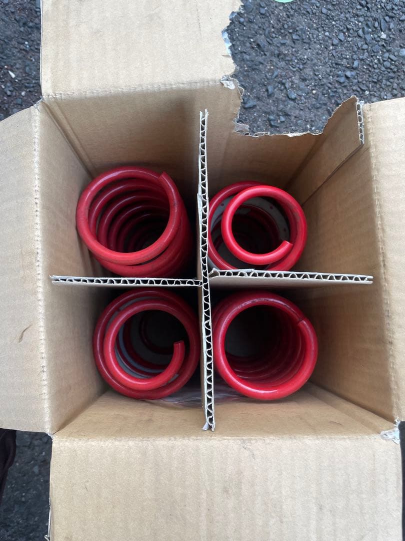 SUSTEC NF210 レッドスプリングセット　ダウンサス　nbox jf3用