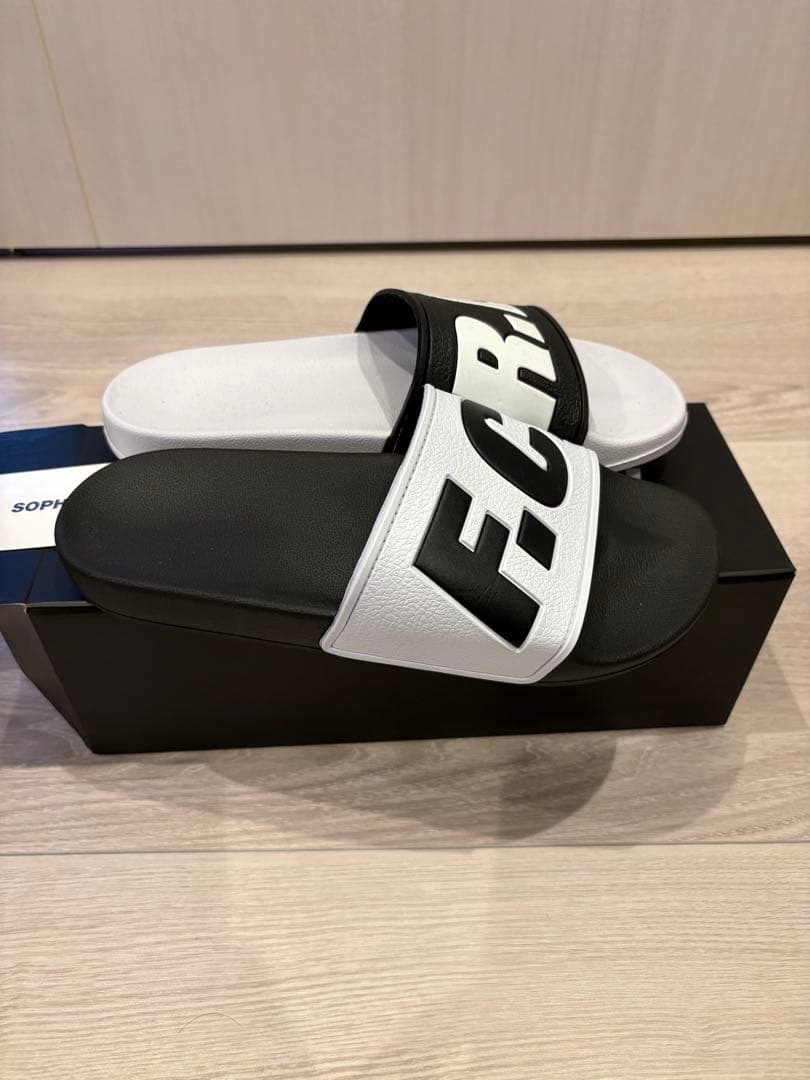 【新品】Bristol FCRB シャワーサンダル 27cm ブラック&ホワイト