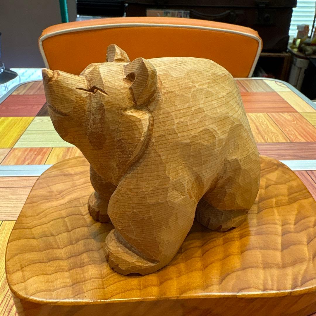 八雲　木彫り熊　レア　ぶさ可愛い