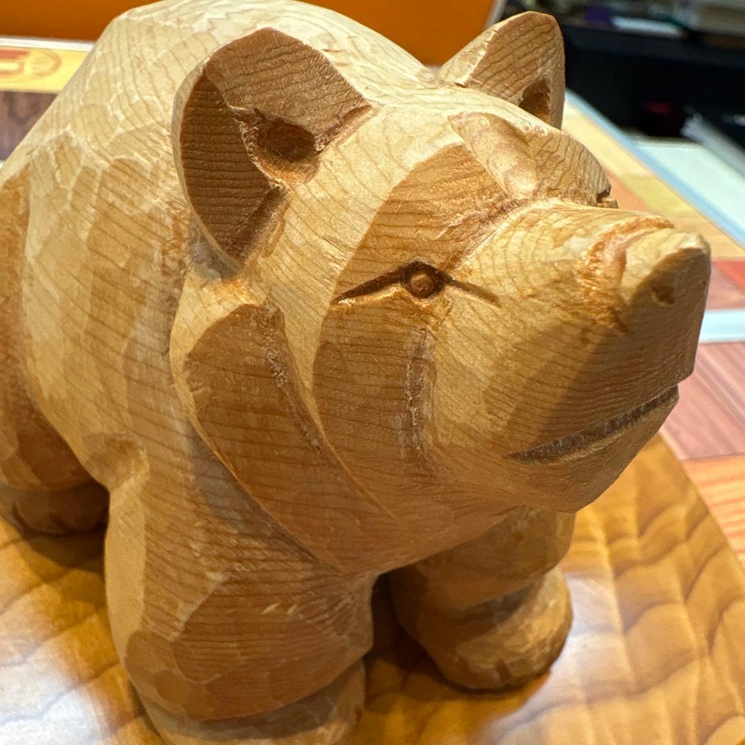 八雲　木彫り熊　レア　ぶさ可愛い