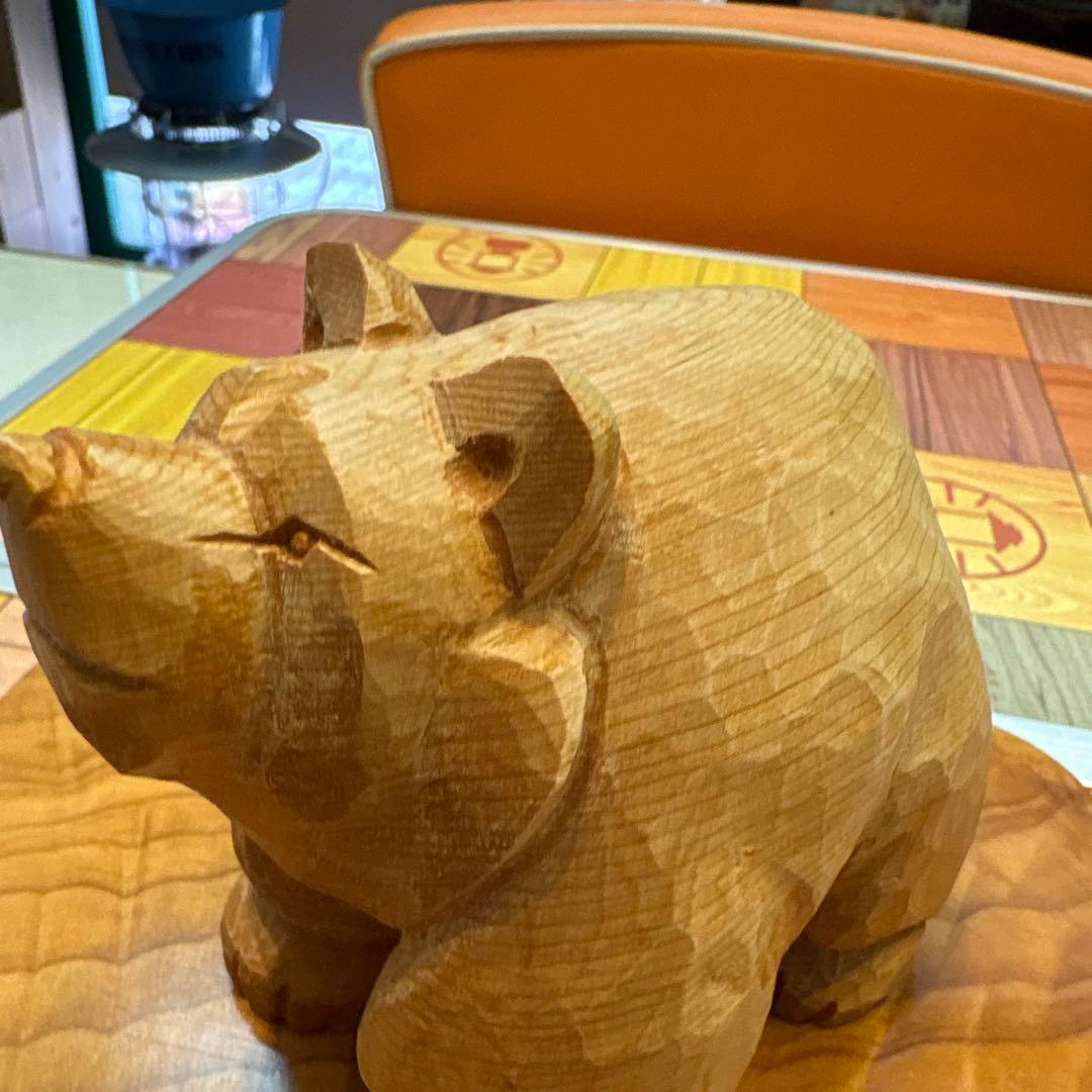 八雲　木彫り熊　レア　ぶさ可愛い