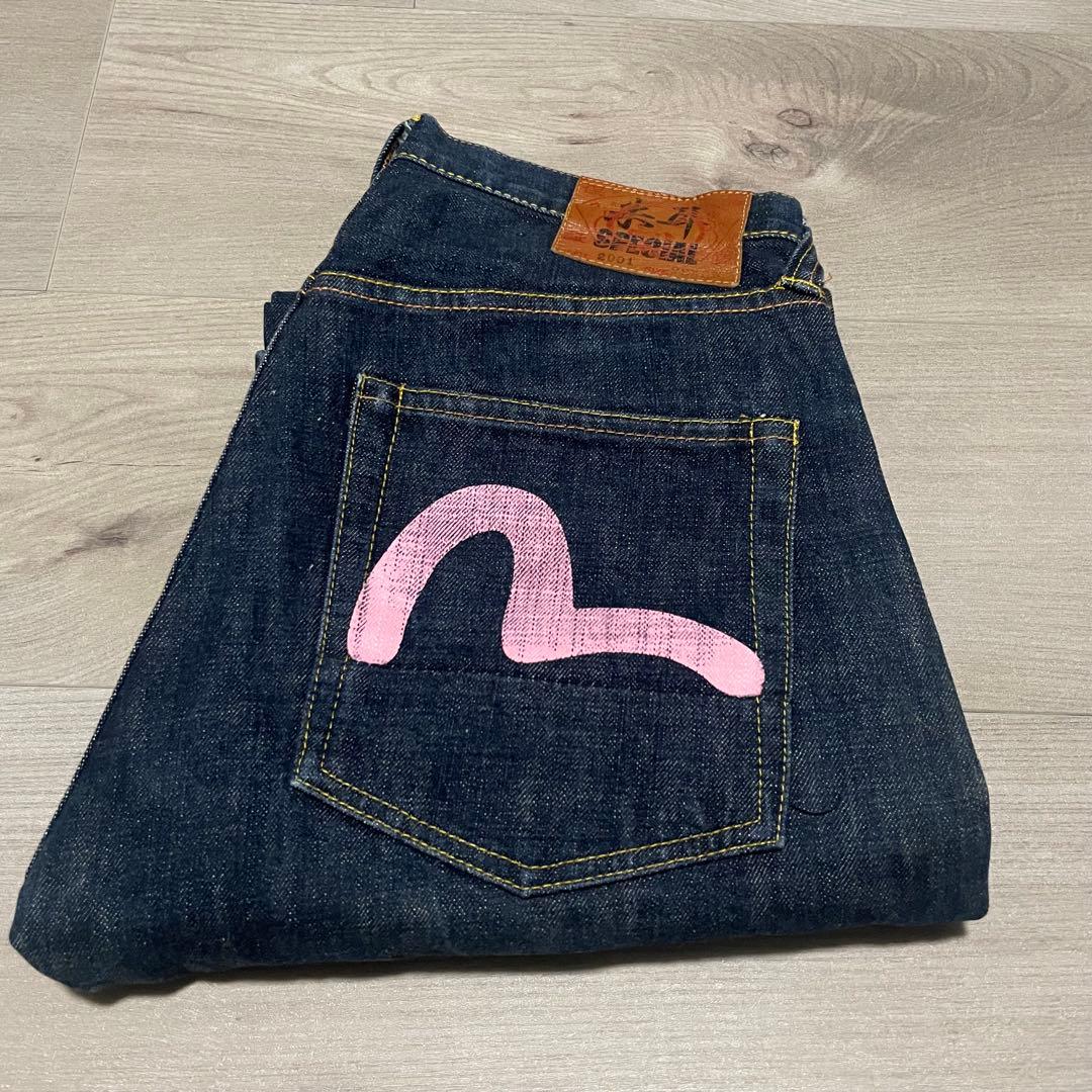 サイズ29 ピンクカモメ 朱耳 赤耳 裾上げなし 2001 エヴィス エビス