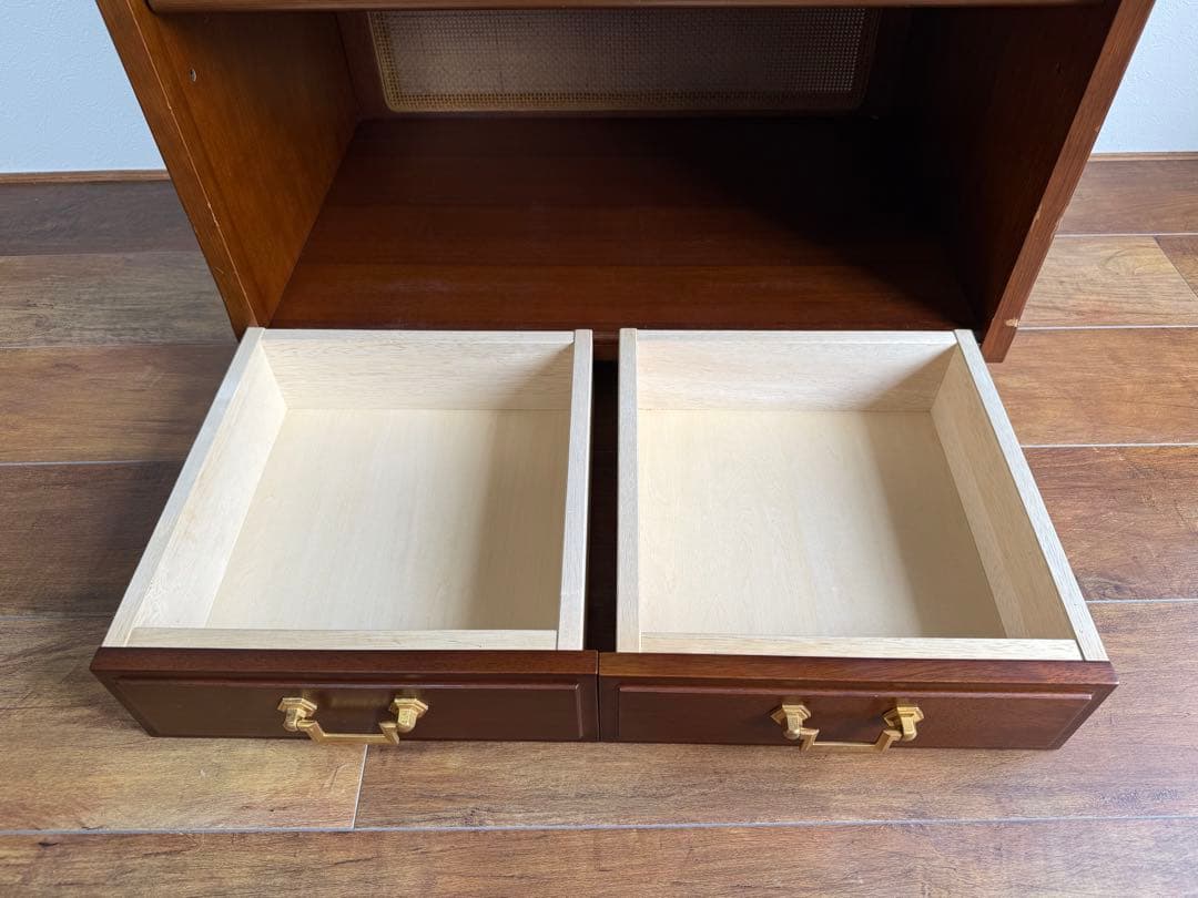 マルニ木工 地中海シリーズ ワゴン ビーチ材 ペーパーメッシュ キャスター4輪