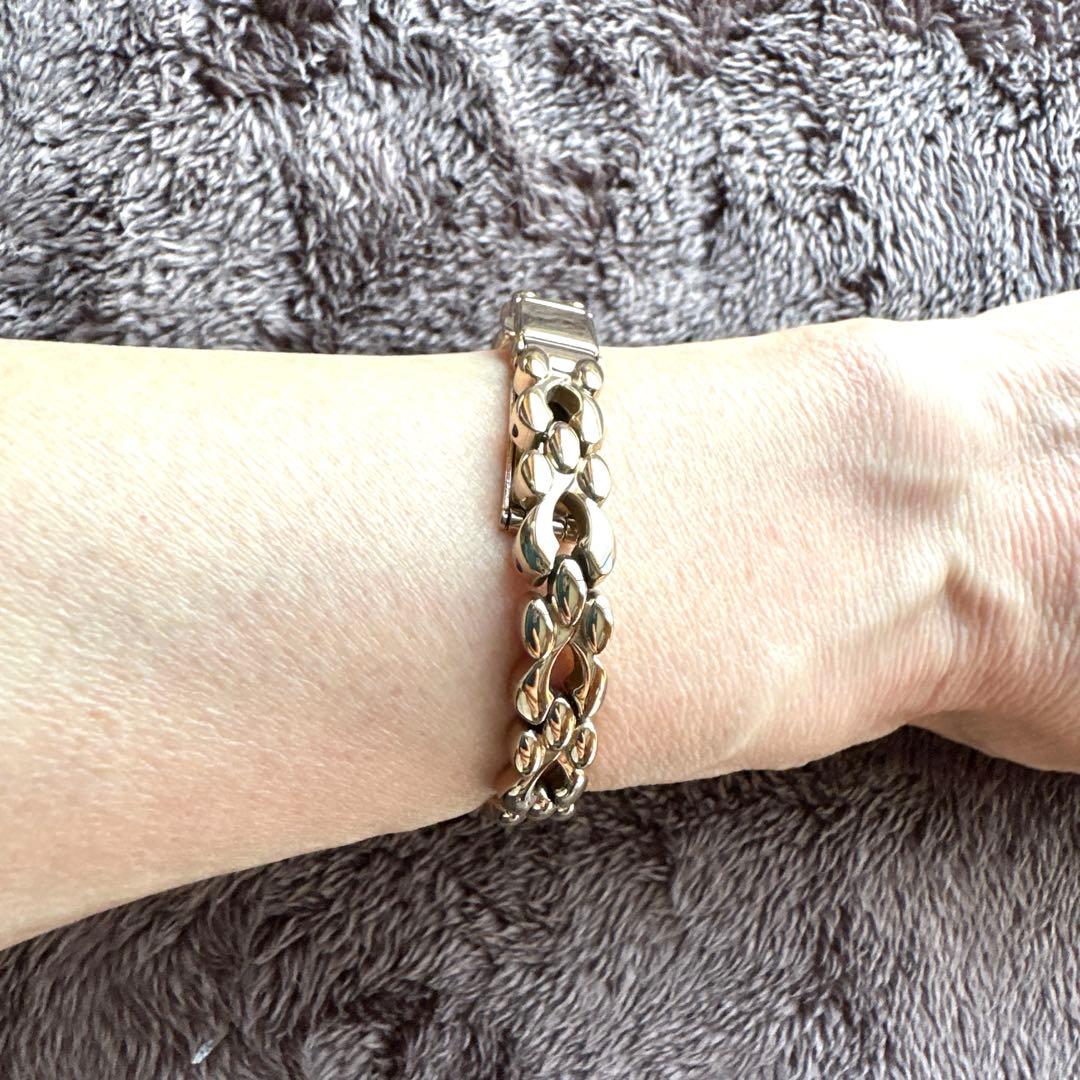 ブレスレットウォッチ シチズンエコドライブ 白蝶貝ゴールド【美品】