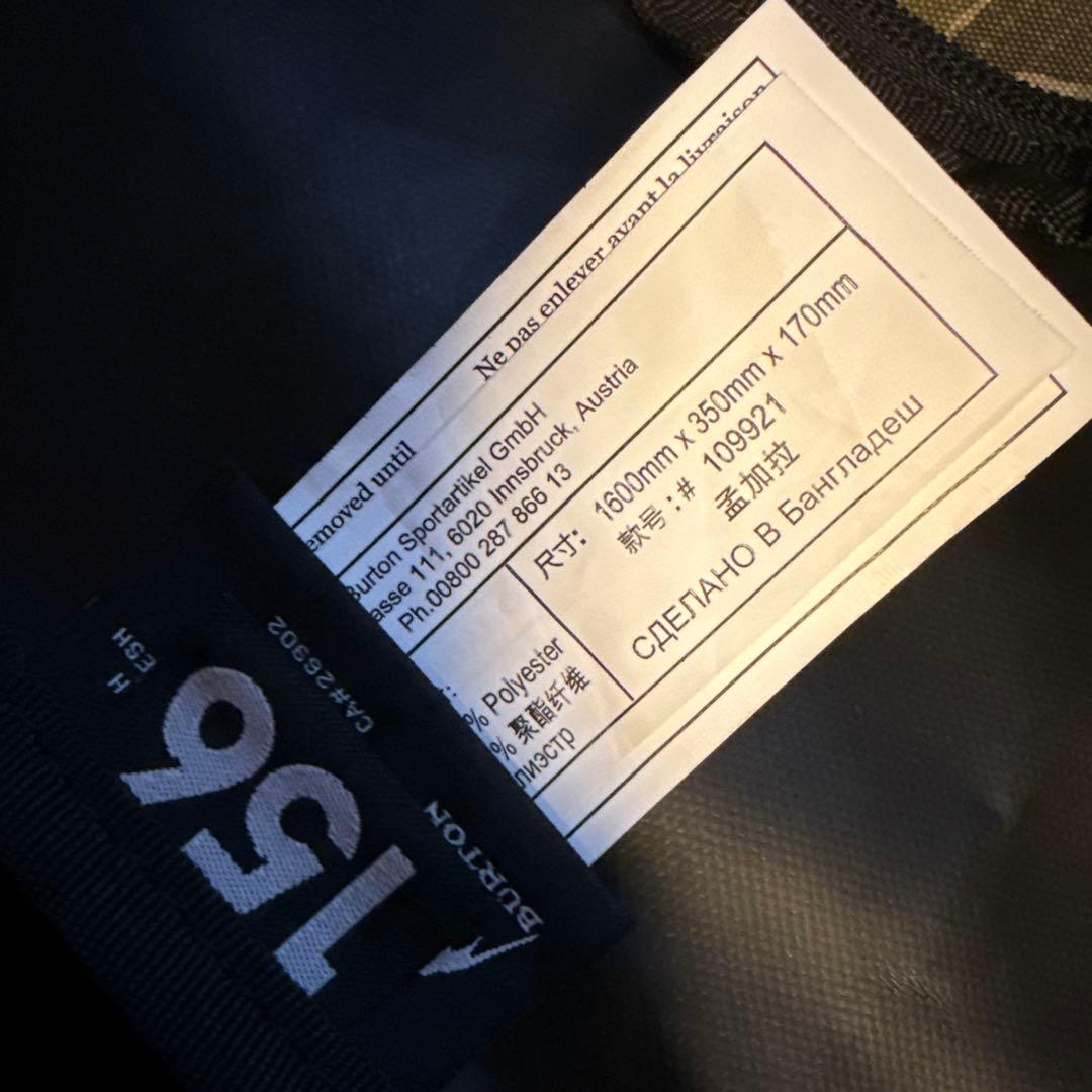 BURTON 迷彩 スノーボードバッグ