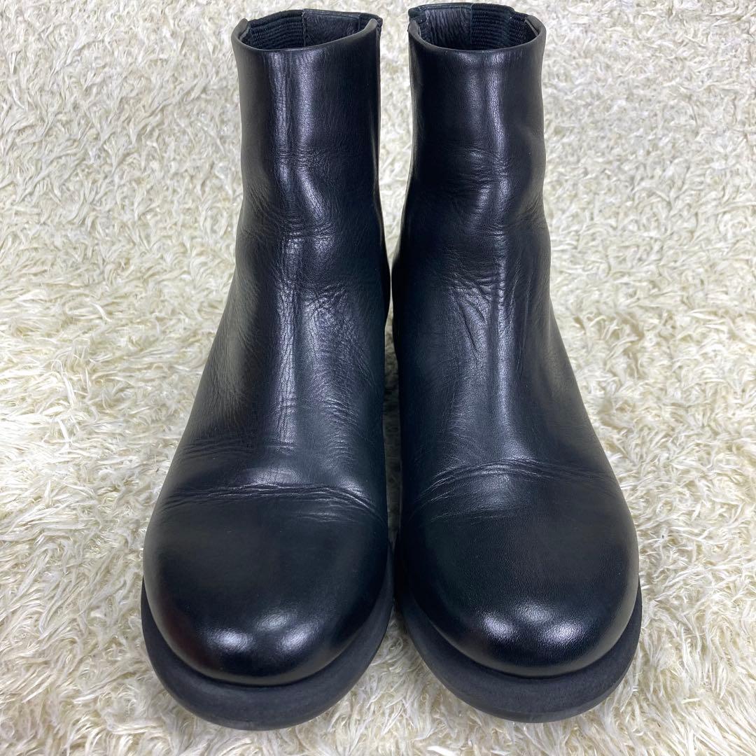 『美品』ヨーガンレール サイドゴアブーツ ショートブーツ ブラック レザー　黒