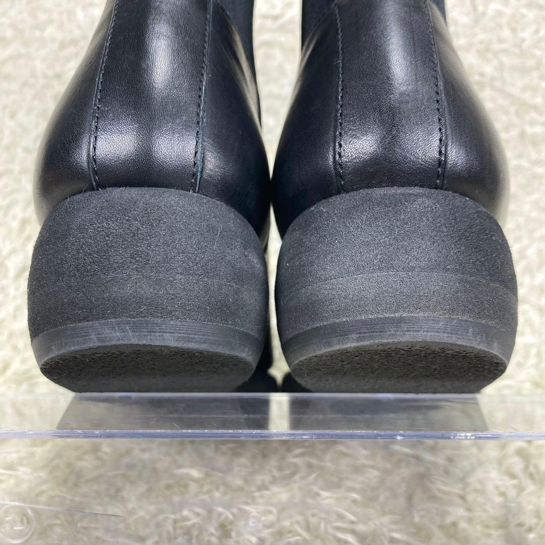 『美品』ヨーガンレール サイドゴアブーツ ショートブーツ ブラック レザー　黒