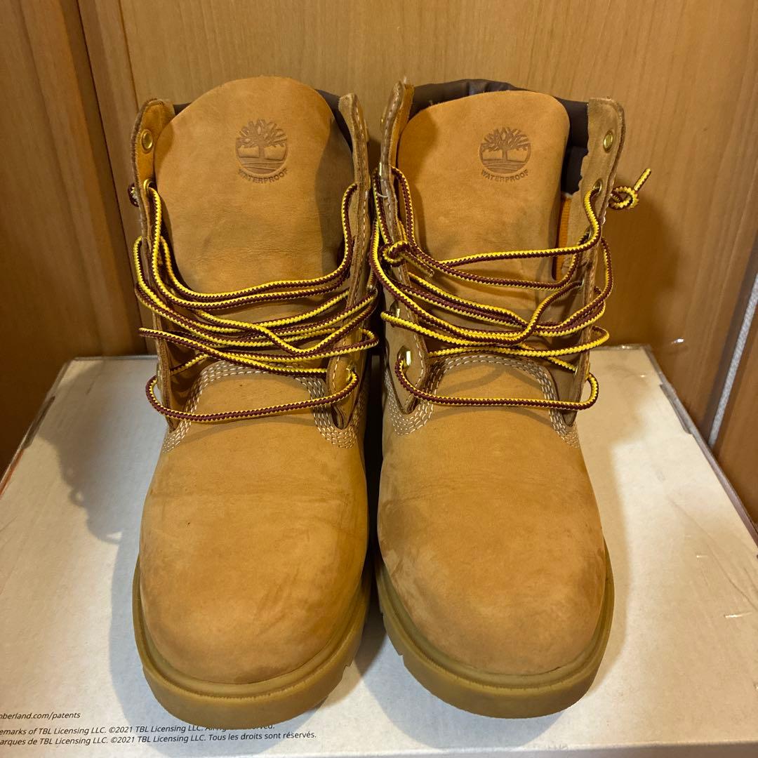 Timberland ベージュ ワークブーツ ハイカット　23.5㎝