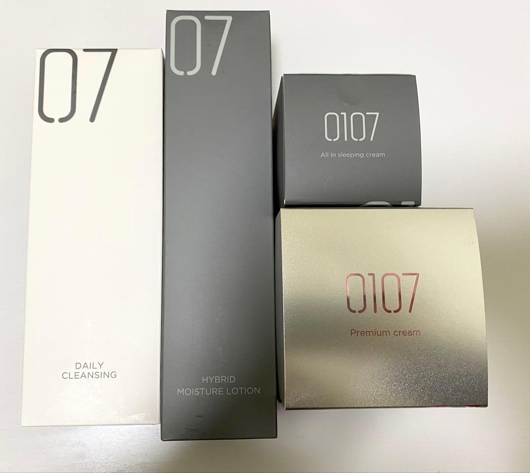 0107クレンジング、化粧水、オールインスリーピングクリーム、プレミアムクリーム