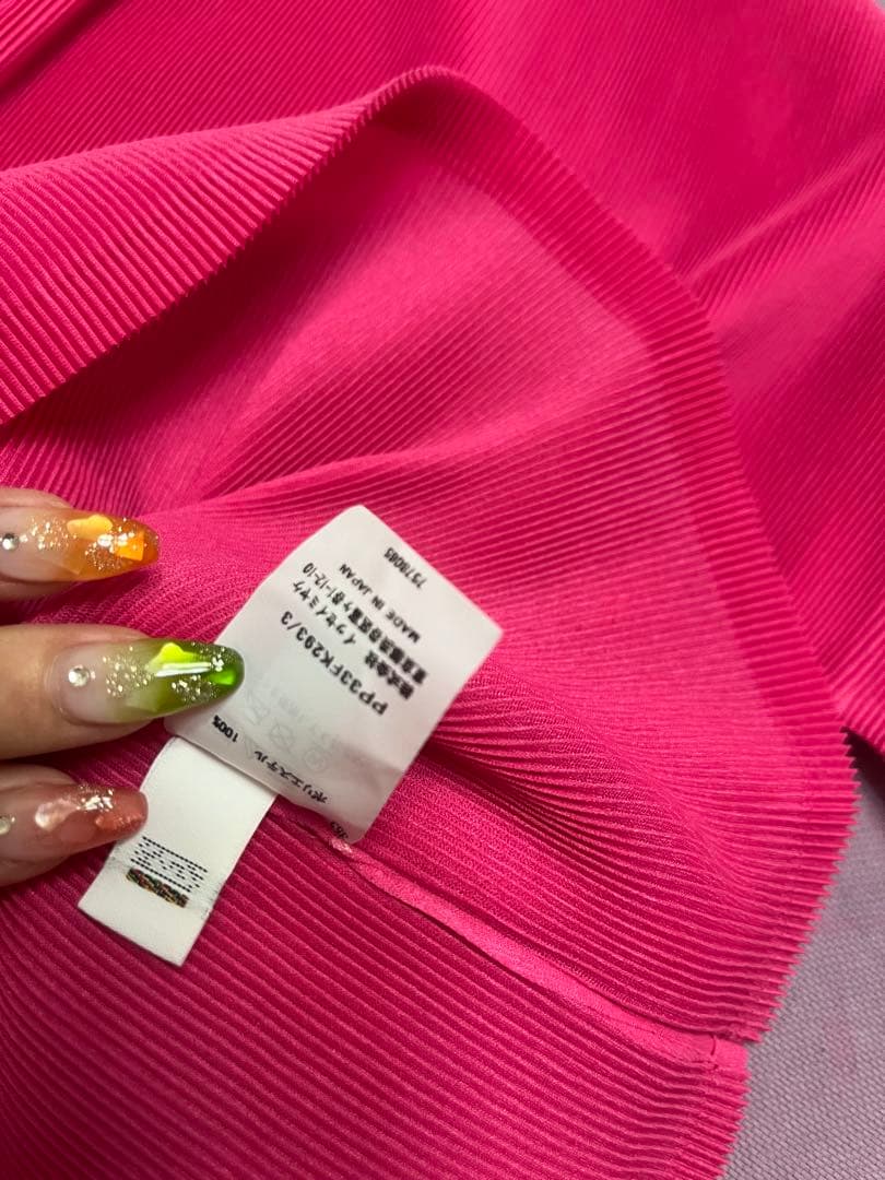 プリーツプリーズミストトップス　ピンク