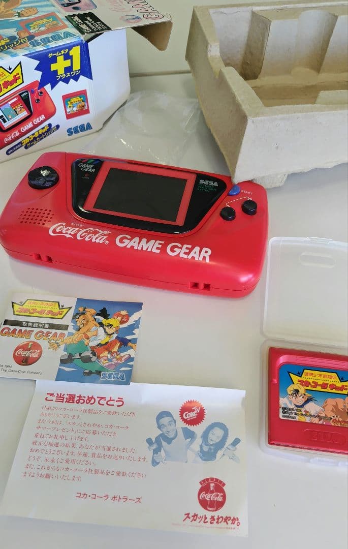 【電池付】コカ・コーラキッド　ゲームギア　箱、説明書完備　平成初期レトロ