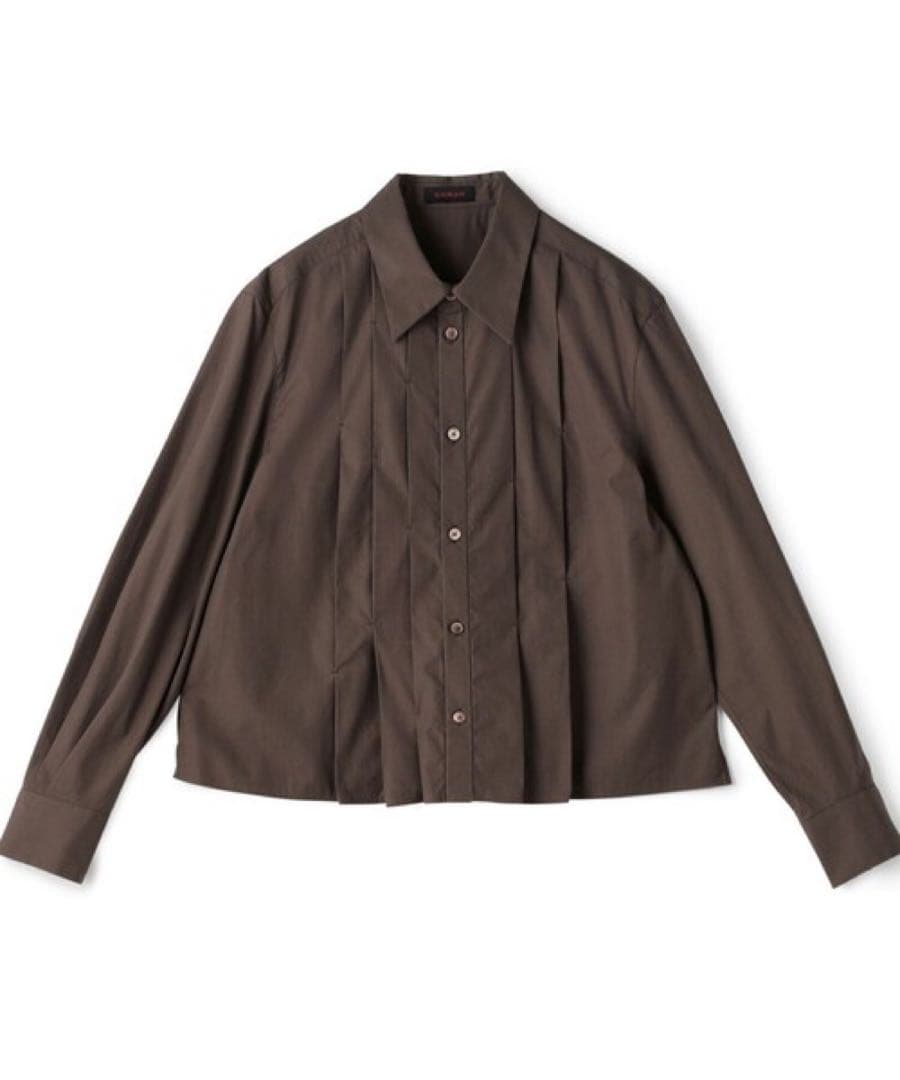 CABan コットンシルクタイプライター ランダムダックシャツ ブラウン