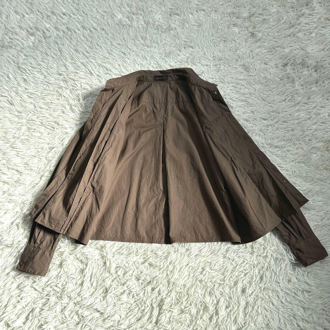 CABan コットンシルクタイプライター ランダムダックシャツ ブラウン
