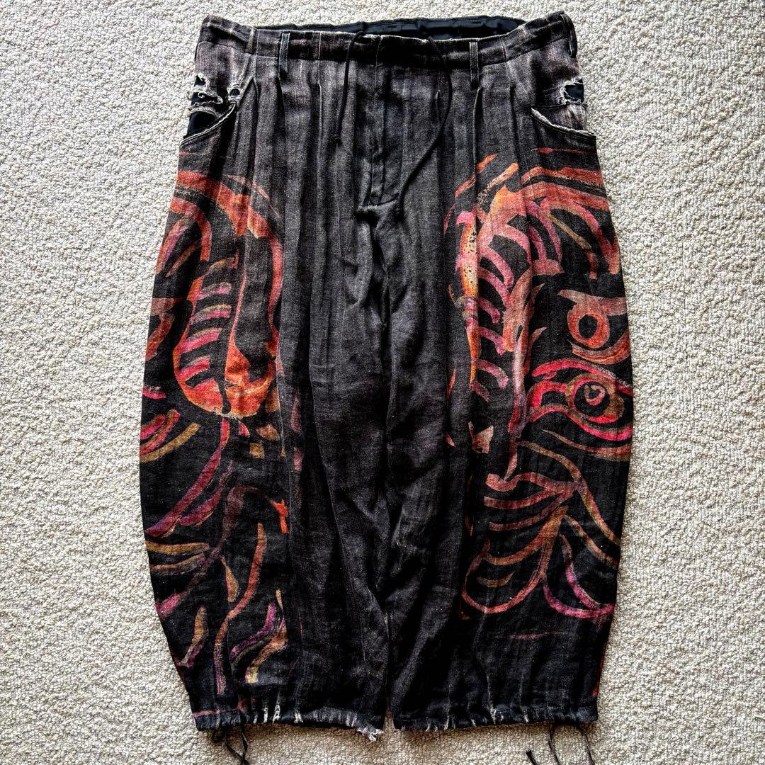 【18AW】 Yohji Yamamoto リネン　ワイドパンツ　archive