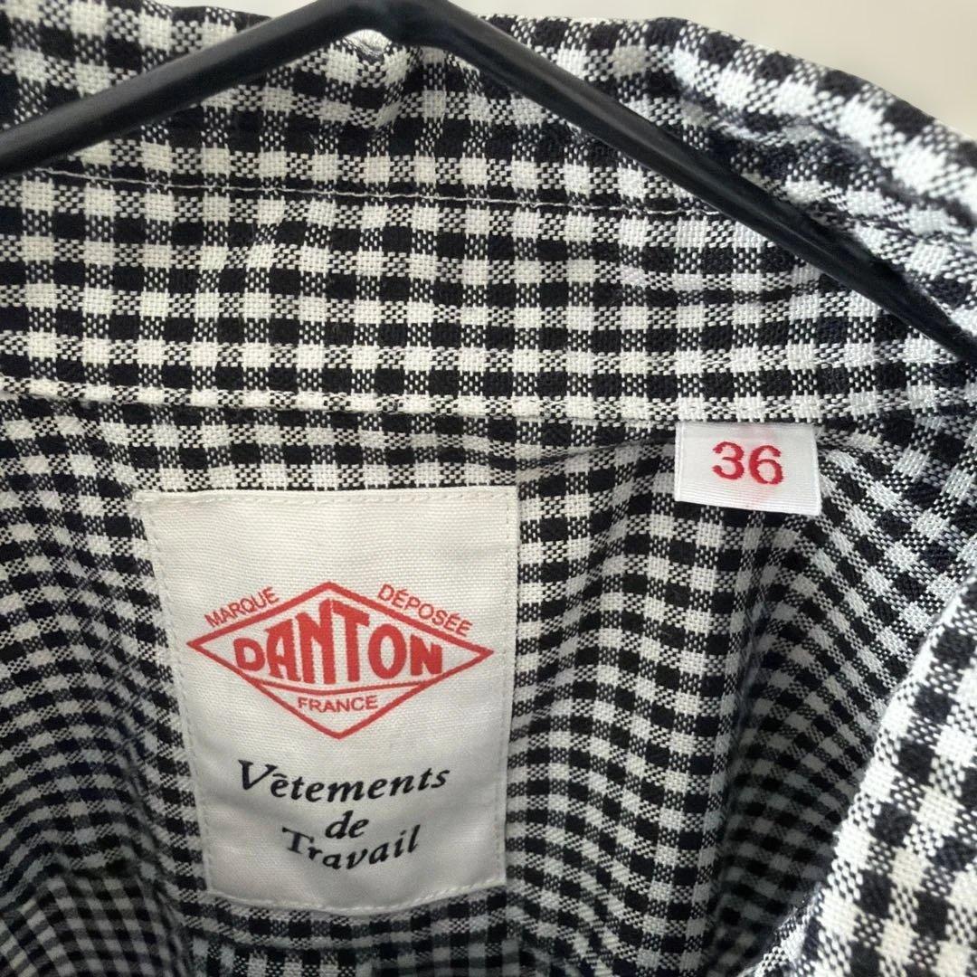 DANTON ボタンダウンギンガムチェックシャツ 36 Ladies