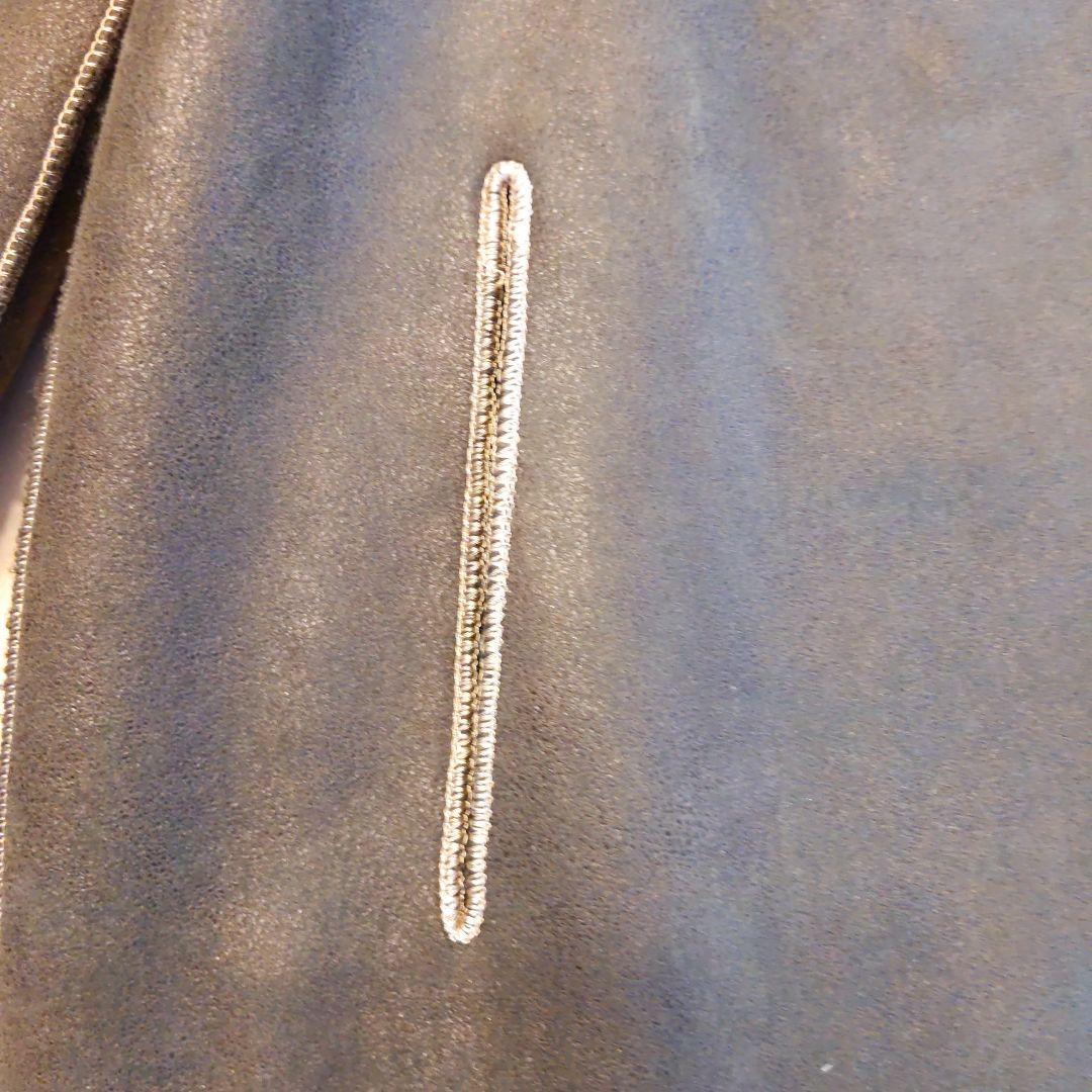 フェイクムートンロングコート フォックスファー付きフード 大きいサイズ 3XL