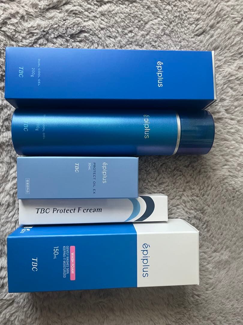 TBC デュアルクールゲル、ウォッシュフォーム、プロテクトオイル、クリーム