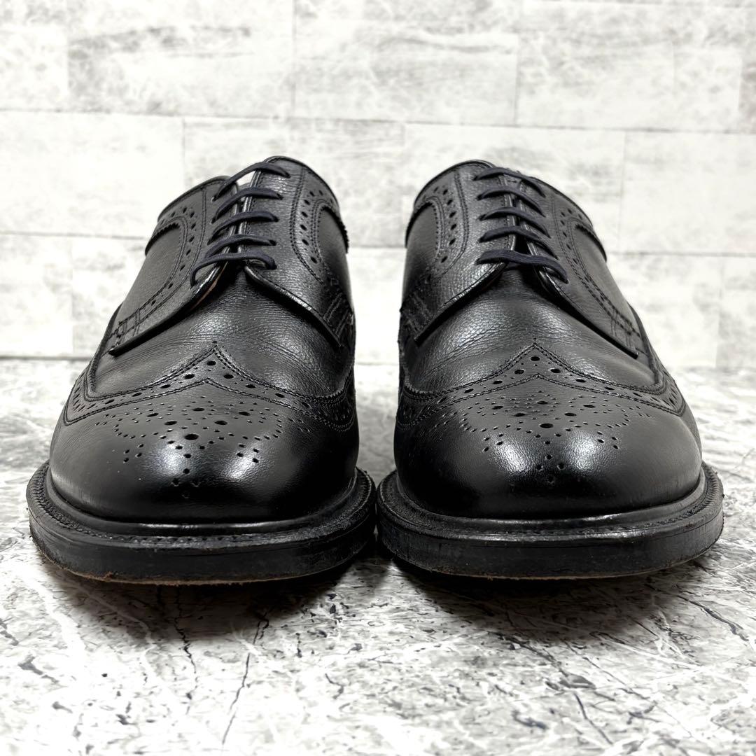 美品 リーガルインペリアルグレード ドレスシューズ25 ブラック ウィングチップ