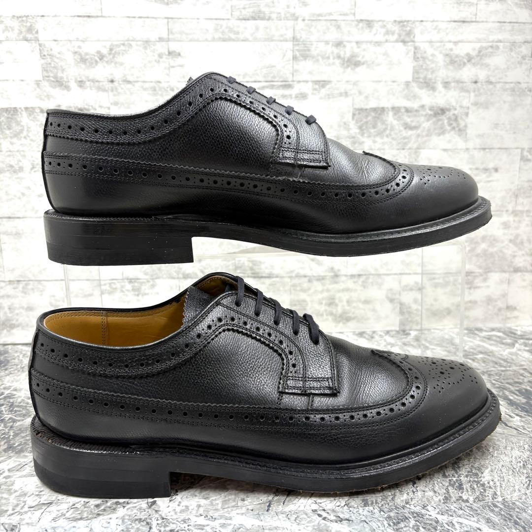美品 リーガルインペリアルグレード ドレスシューズ25 ブラック ウィングチップ