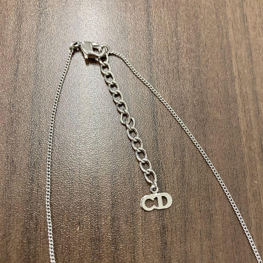 クリスチャンディオール ロゴ ラウンドプレート ネックレス 箱付