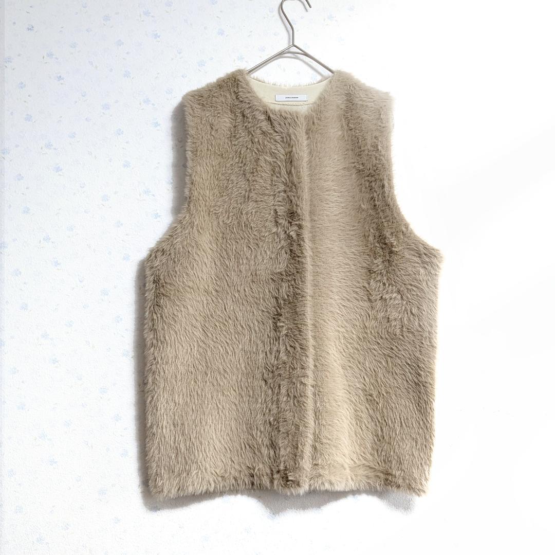 美品 25AW ジャーナルスタンダード ダブルフェイスフェザークルーネックベスト
