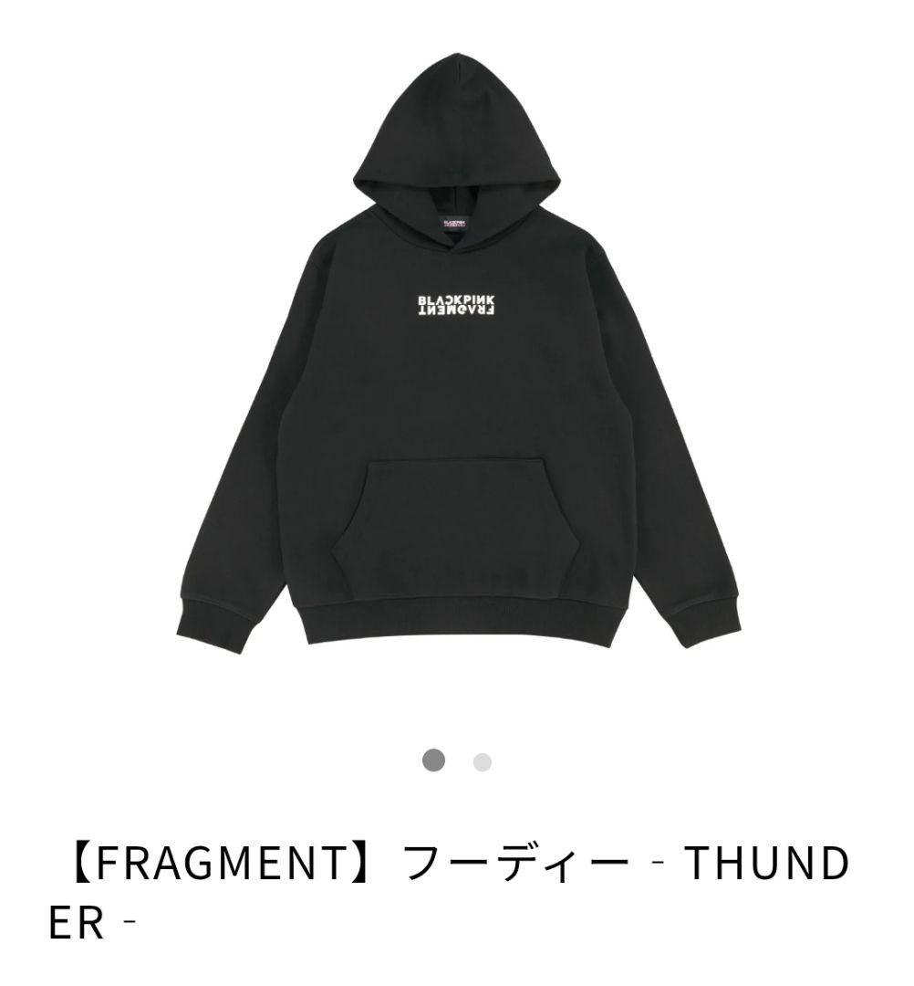FRAGMENT 　BLACKPINK　フーディ THUNDER ブラック