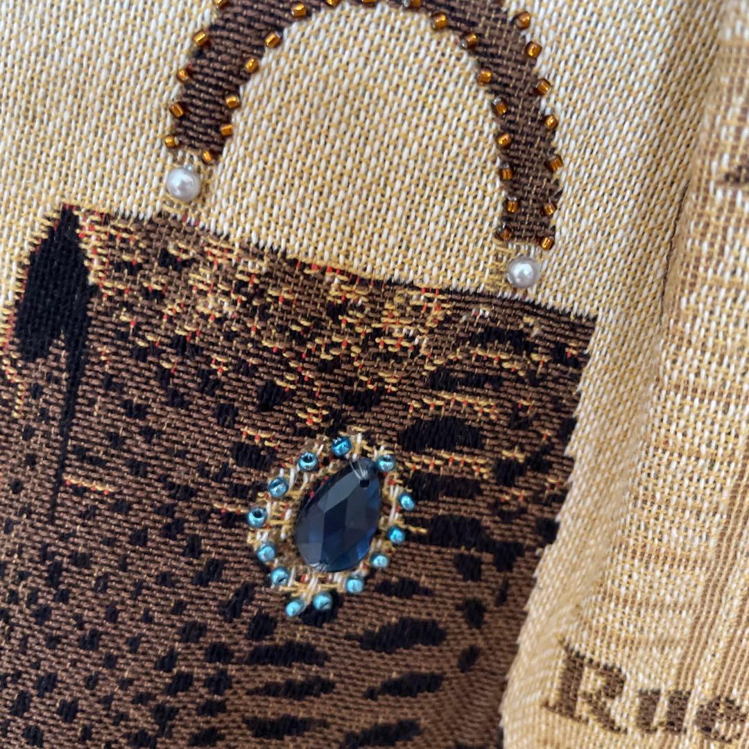 hana ゴブラン織と牛革のバック