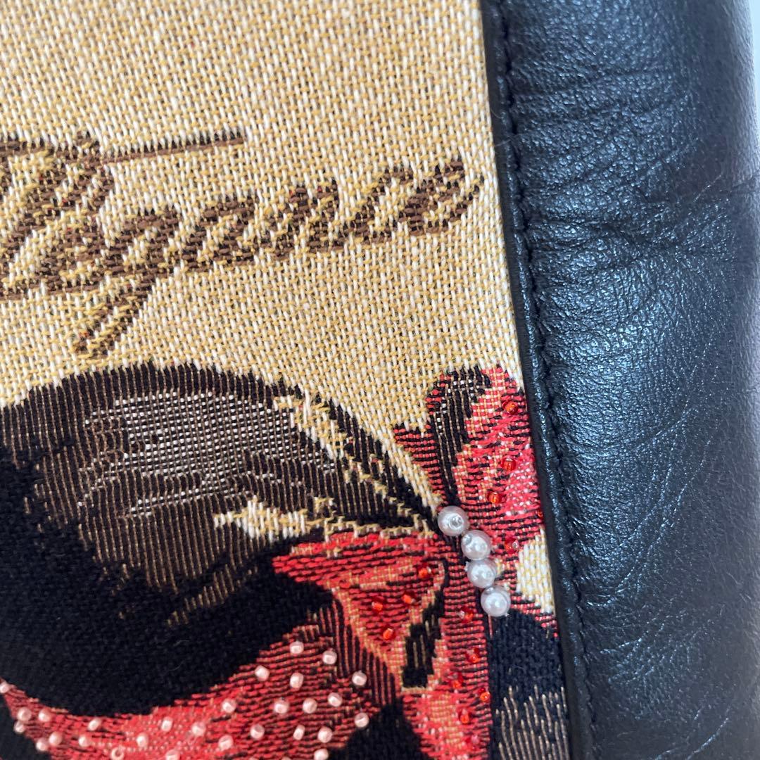 hana ゴブラン織と牛革のバック