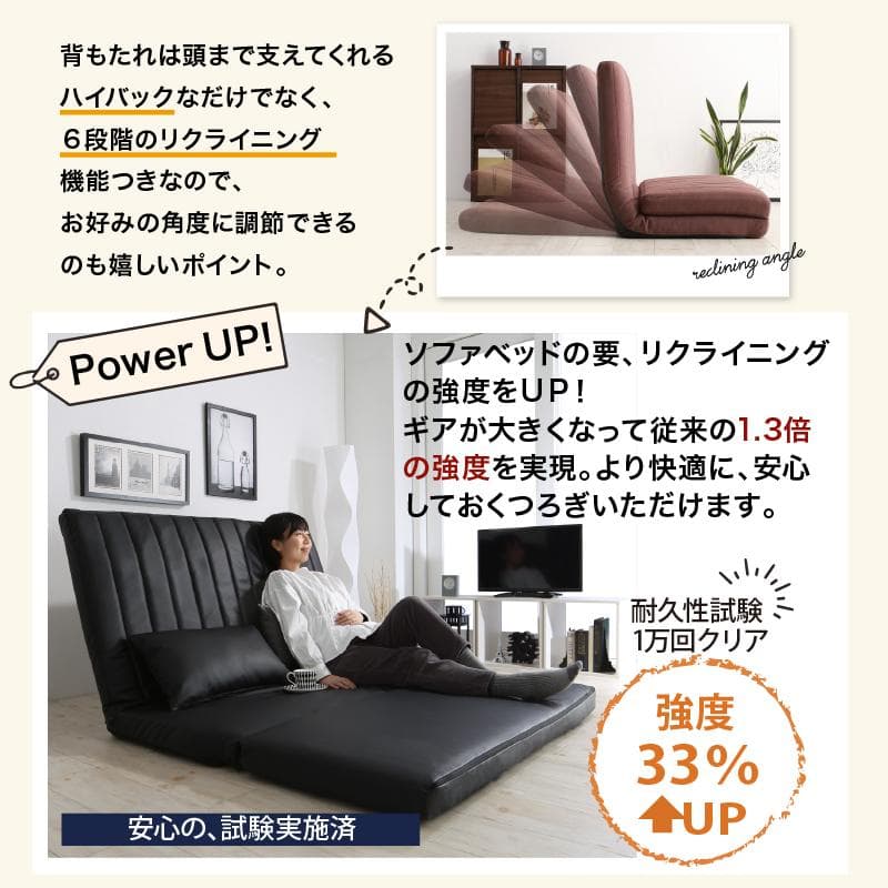 大人気！！3WAYで使えるソファ【ソファ　カウチ　ベッド】【ネイビー】 1