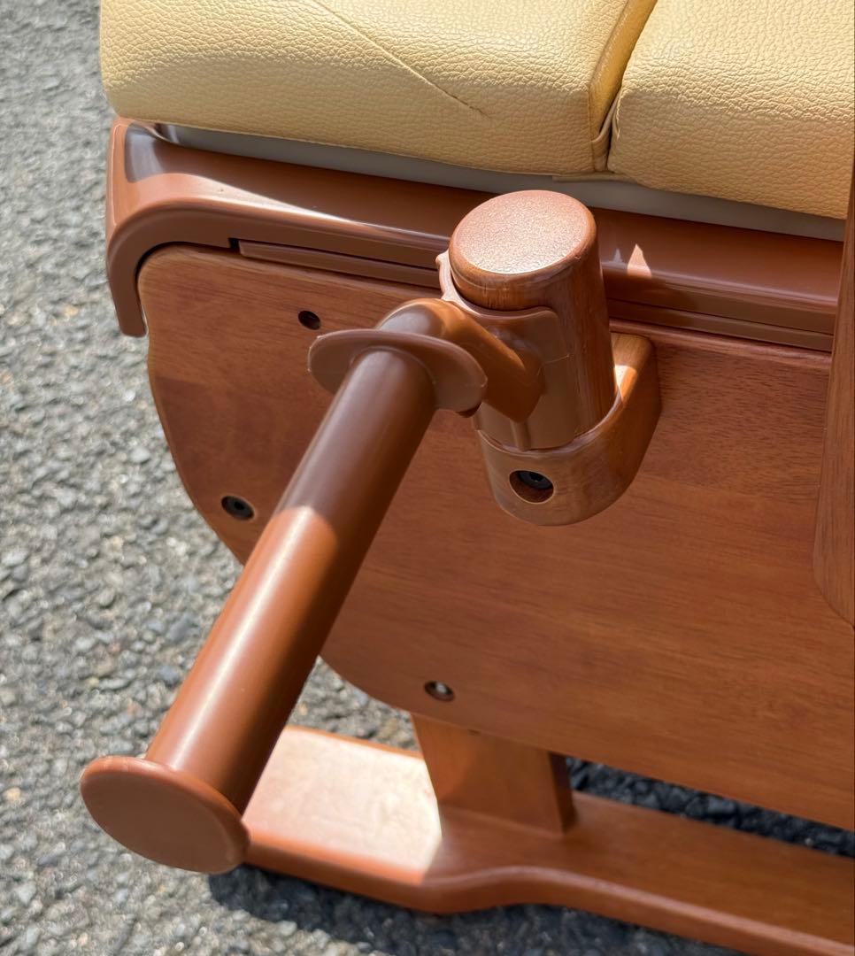 安寿 未使用 高級 天然木♪ はねあげ 家具調トイレ コンパクト ポータブル