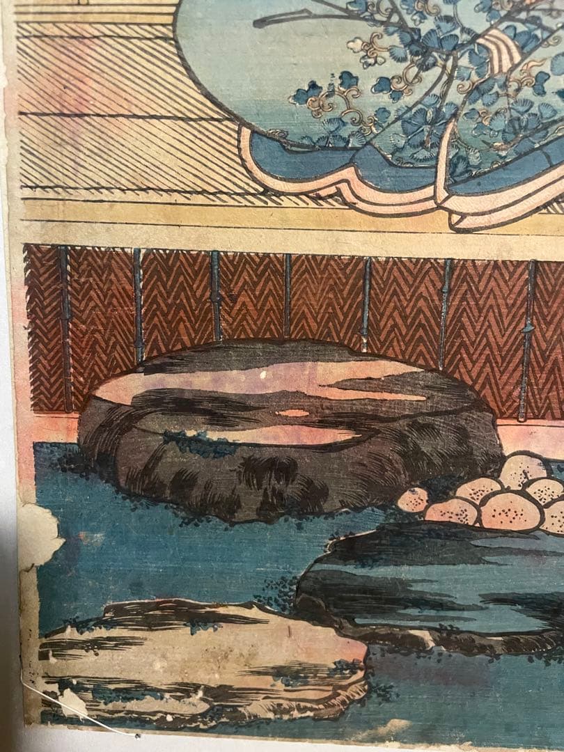 江戸　浮世絵版画　一陽齋豊国　1847年　摺り　佐野喜