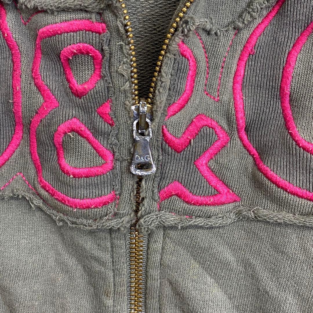 00s D&G スウェット トラックジャケット Y2K クロップド イタリア製