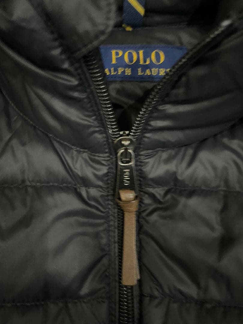 【極美品】ポロラルフローレン 撥水　ダウンジャケット ブラック M 赤ロゴ
