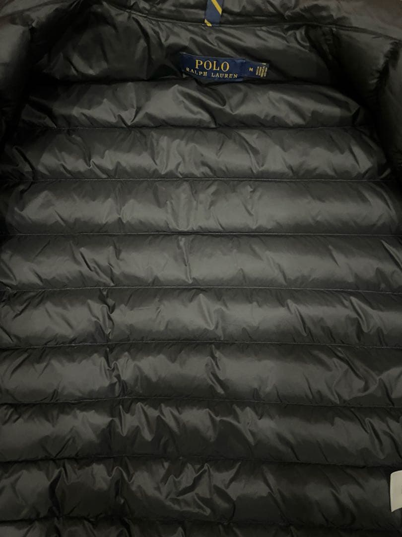 【極美品】ポロラルフローレン 撥水　ダウンジャケット ブラック M 赤ロゴ