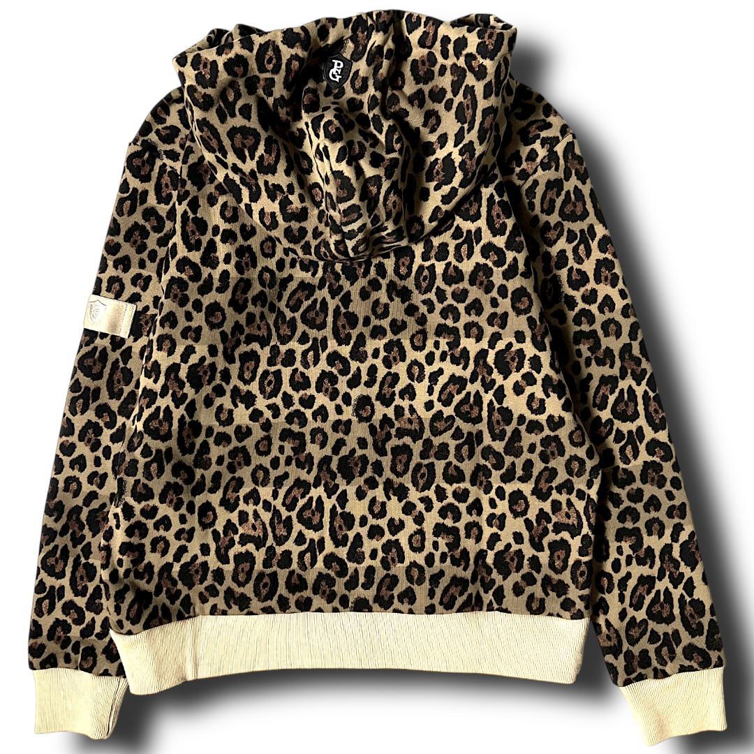 新品 日本製 パーリーゲイツ 1 レオパード柄 スウェットパーカー ジャケット