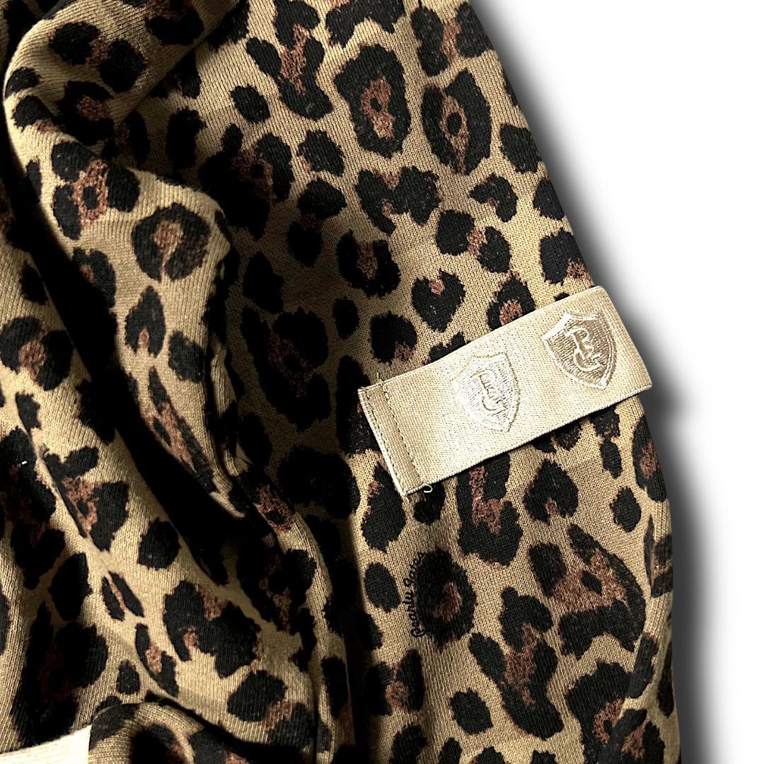 新品 日本製 パーリーゲイツ 1 レオパード柄 スウェットパーカー ジャケット