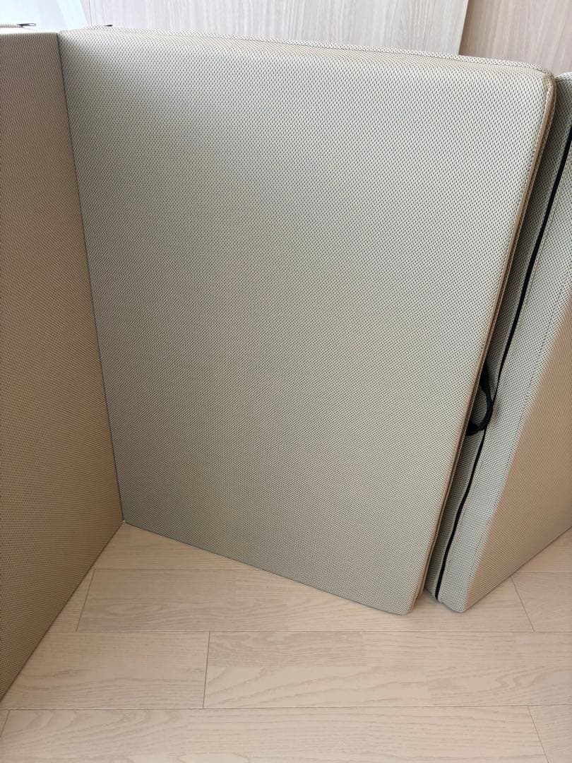 マニフレックス　メッシュウイング　シングル　三つ折り　ミッドグレー