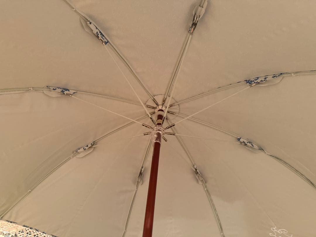 専用です！ラルフローレン　青い花柄の日傘 木製ハンドル