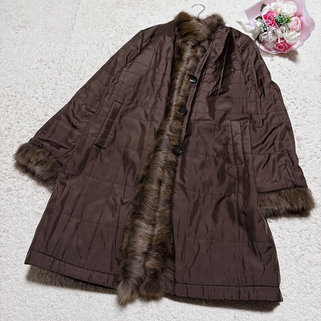 【アルボレンテARBORENTE】ロシアンセーブル　毛皮　リバーシブルコートML