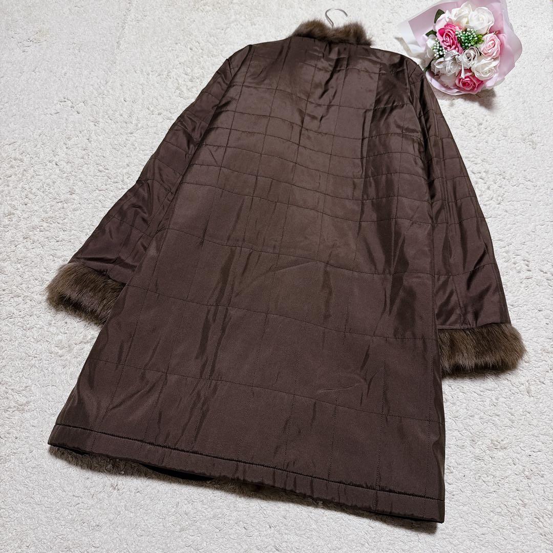 【アルボレンテARBORENTE】ロシアンセーブル　毛皮　リバーシブルコートML