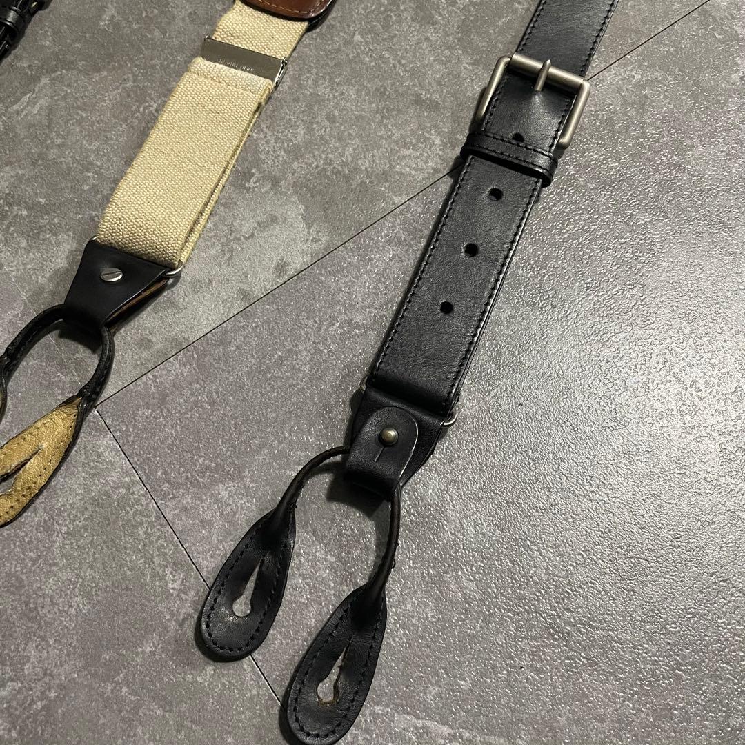 サスペンダー　Regent レザー　ブラック　本革　Y字型サスペンダー　英国製