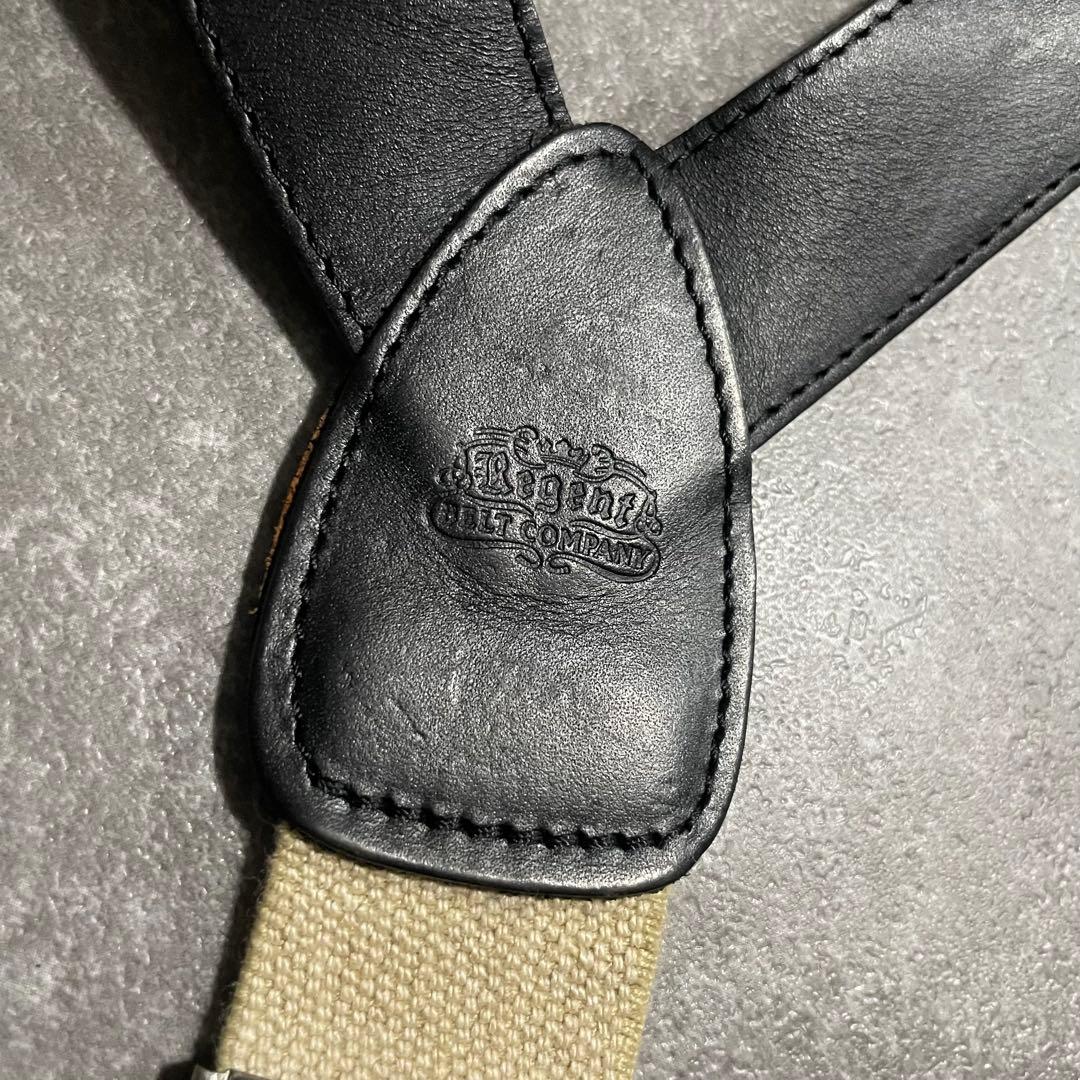 サスペンダー　Regent レザー　ブラック　本革　Y字型サスペンダー　英国製
