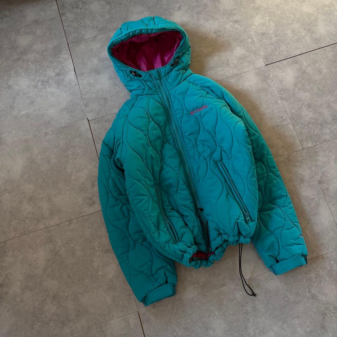 【超希少カラー⭐️】極暖columbia キルティングダウン グリーン　S