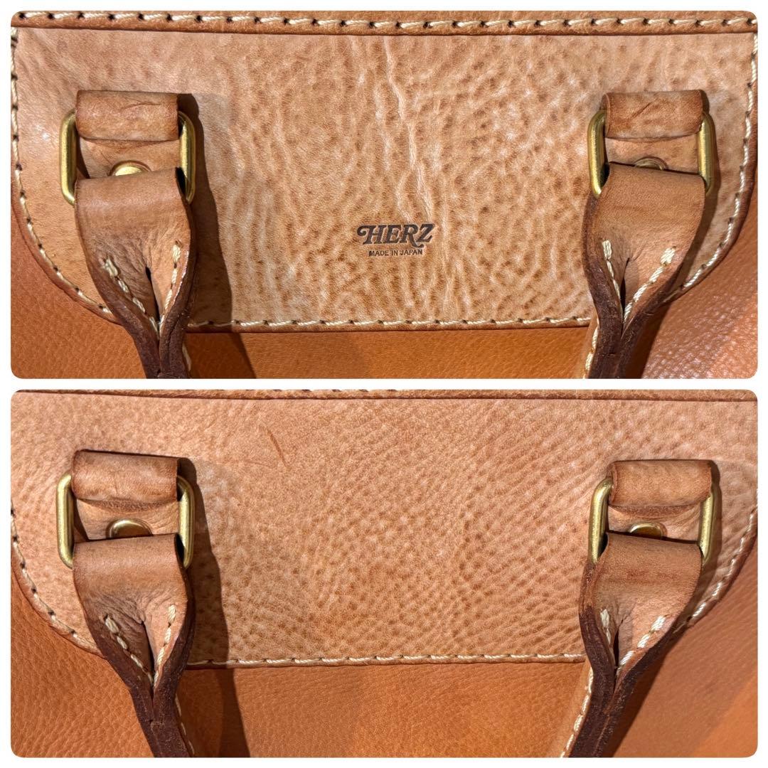 HERZ ボストンバッグ ビッグサイズ ヘルツ レザー ヌメ革